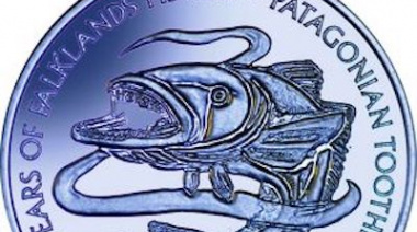 Malvinas emitió una moneda con la imagen de la merluza negra