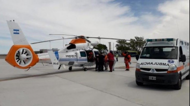 Prefectura aeroevacuó de urgencia a un tripulante de un buque pesquero que padecía apendicitis