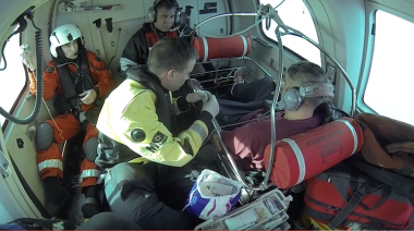 Emergencia en el mar: Prefectura aeroevacuó a un tripulante de buque de Vieira Argentina