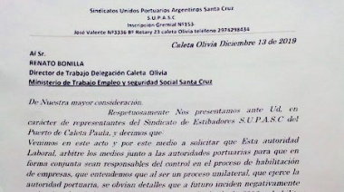 Estibadores de Caleta Paula piden una audiencia con la autoridades del puerto