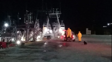 Realizan tareas de desinfección en el puerto de Caleta Paula