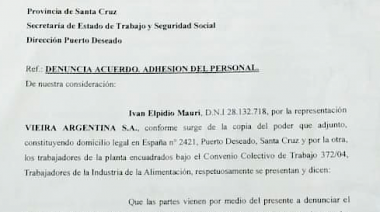 Trabajadores de Vieira Argentina sellaron acuerdo salarial con CAPeCA