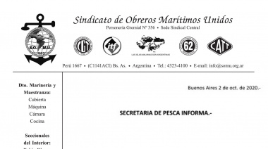 El Somu levantó el paro que había iniciado por los casos de Coronavirus en la flota pesquera