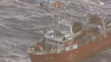  Prefectura aeroevacuó a un tripulante del Alver que sufrió un accidente en zona de pesca