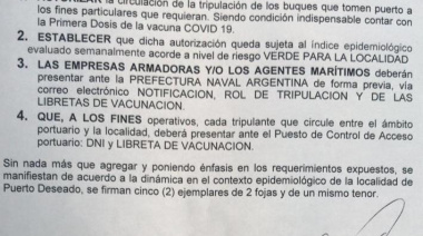 En Deseado se liberó protocolo y marineros de dos buques pasaron unas horas en sus casas