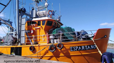 Buque de la flota amarilla de Rawson se lució pescando langostino en la milla 165