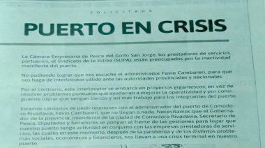 Denuncian que el puerto de Comodoro Rivadavia se encuentra en una crisis terminal