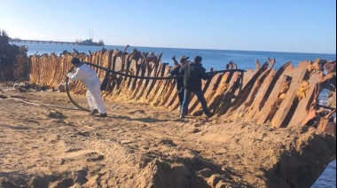 Pescargen anunció el final del desguace total del buque zozobrado en el muelle de Puerto Madryn
