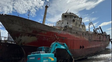 Pescargen anunció el final del desguace total del buque zozobrado en el muelle de Puerto Madryn
