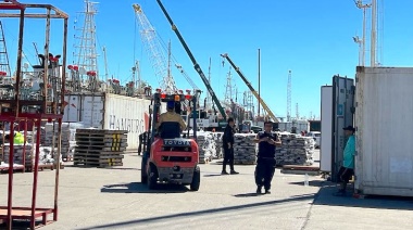 Se multiplican las descargas de calamar por el puerto deseadense