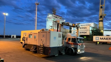 Finalmente se puso en marcha el nuevo camión escáner en el puerto deseadense