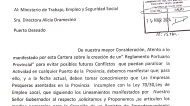 Ante la creación un reglamento, Agrupación pide que se brinden soluciones integrales a los marineros de la Provincia de Santa Cruz