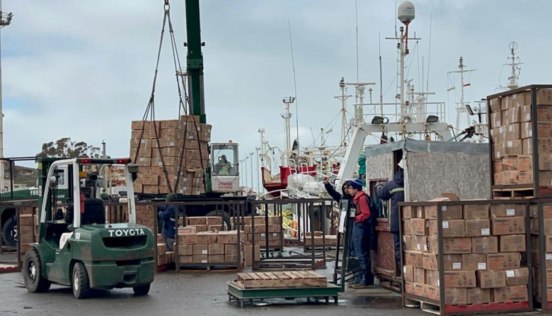 Masivo ingreso de buques reactiva la actividad en el puerto deseadense