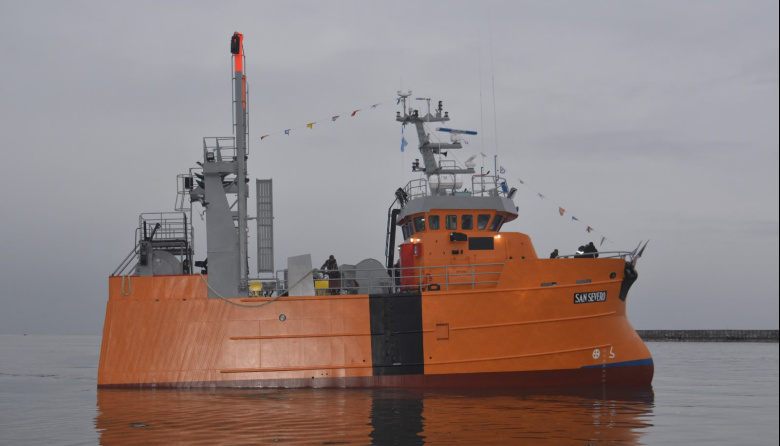 Botaron el buque pesquero “San Severo”, una nueva incorporación para la flota de Rawson