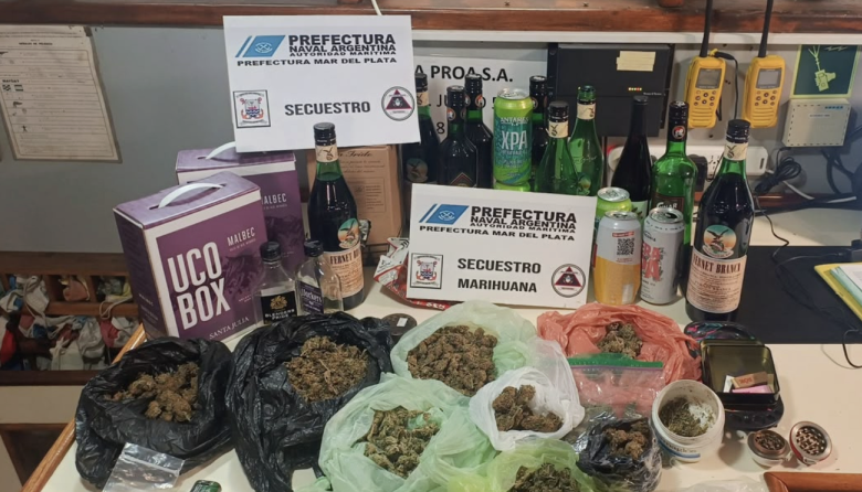 Mar del Plata: Prefectura requisó un buque pesquero y encontró drogas y alcohol