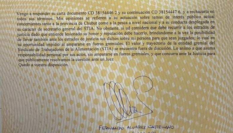 Álvarez Castellano redobló la apuesta y desafió a Núñez a litigar sin fueros gremiales
