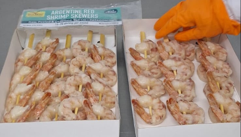 Desde Deseado exportan brochettes de langostino listas para las góndolas de Estados Unidos