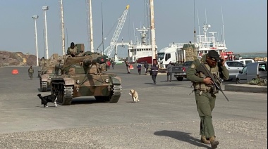 Efectivos del Regimiento realizaron ejercicios en el puerto deseadense 