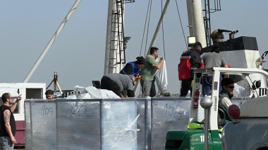 La descarga de buque de Argenova reactivó por unas horas el puerto local