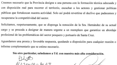 Sindicatos reclaman la urgente remoción de la secretaria de Pesca de Santa Cruz