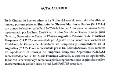 El SOMU y las cámaras acuerdan un sistema salarial atado al precio del langostino