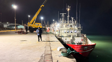 Arribó a Puerto Deseado el primer buque que participó de la prospección