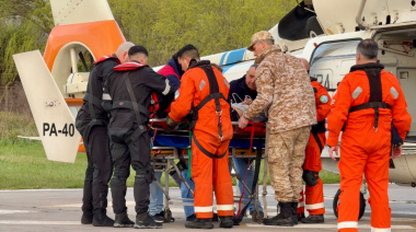 Prefectura aeroevacuó a un tripulante de un buque pesquero