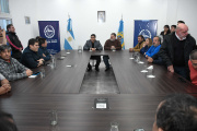 Vidal estuvo presente en la firma del convenio colectivo de trabajo de sindicato de apuntadores marítimos