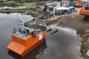 Botaron el “Codaste”, un nuevo buque para la pesca de langostino en Rawson