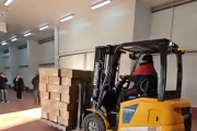 Con la descarga de 140 toneladas de langostino Conarpesa inauguró cámaras frigoríficas en Puerto Rosales 